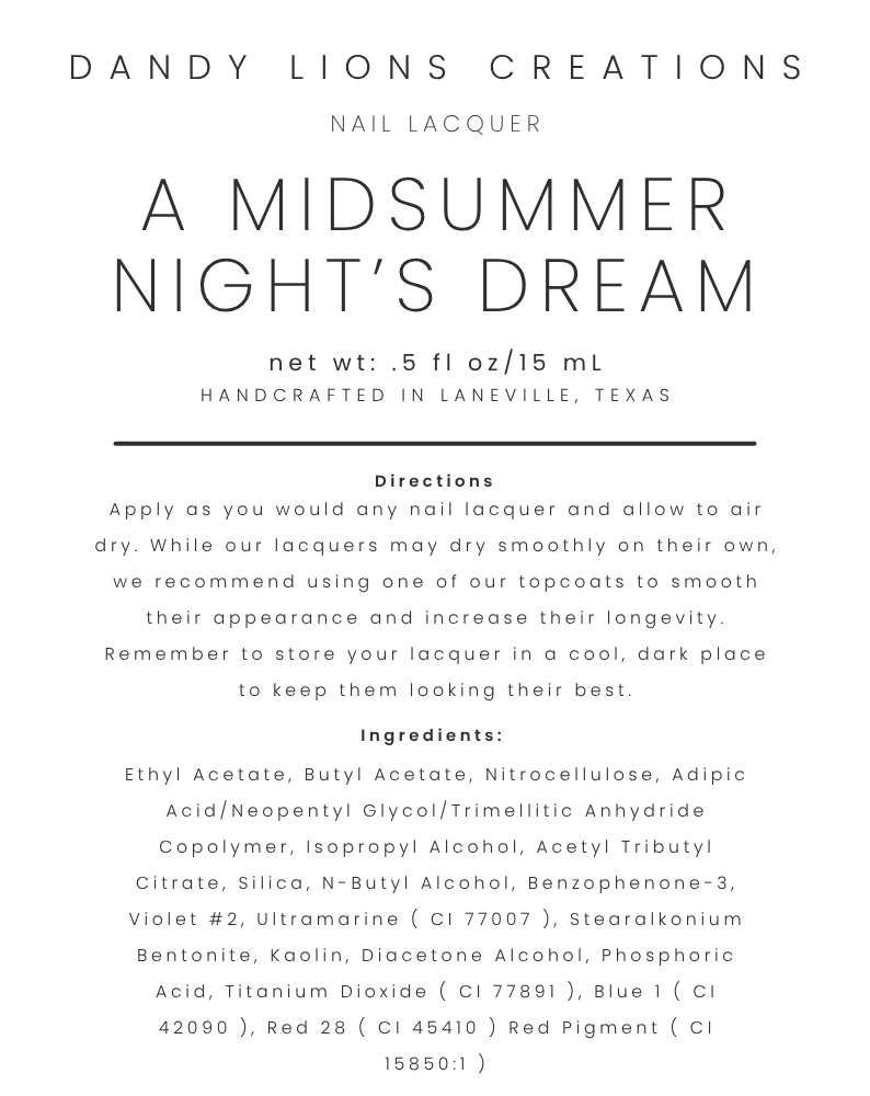 A Midsummer Night's Dream nail lacquer