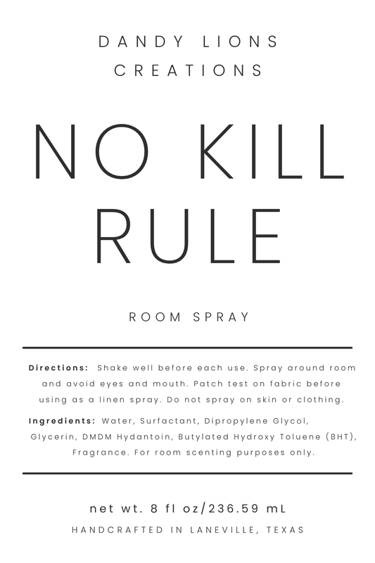 No Kill Rule room spray