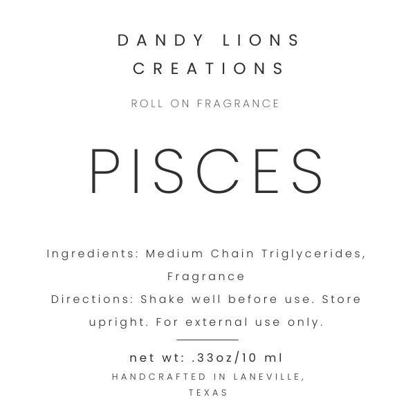 Pisces roll on fragrance