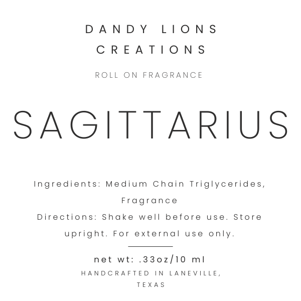 Sagittarius roll on fragrance