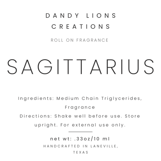 Sagittarius roll on fragrance