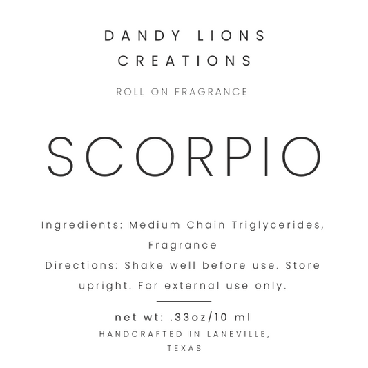 Scorpio roll on fragrance