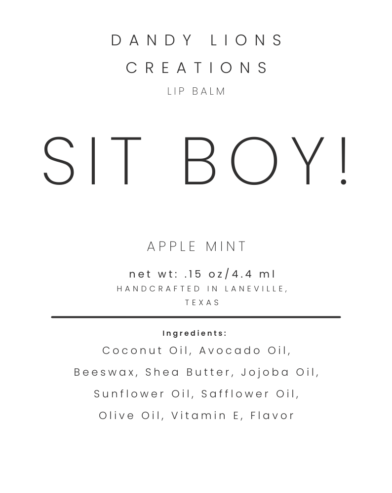 Sit Boy lip balm