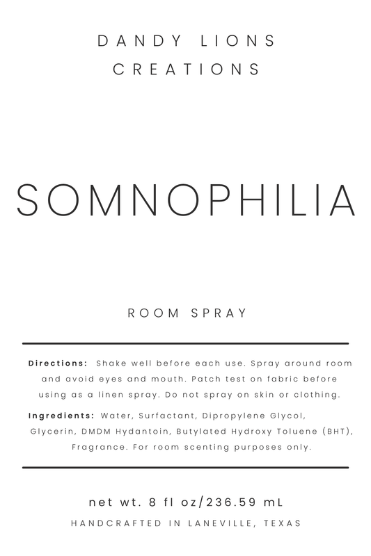 Somnophilia room spray