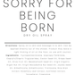 Sorry for Being Born dry oil spray