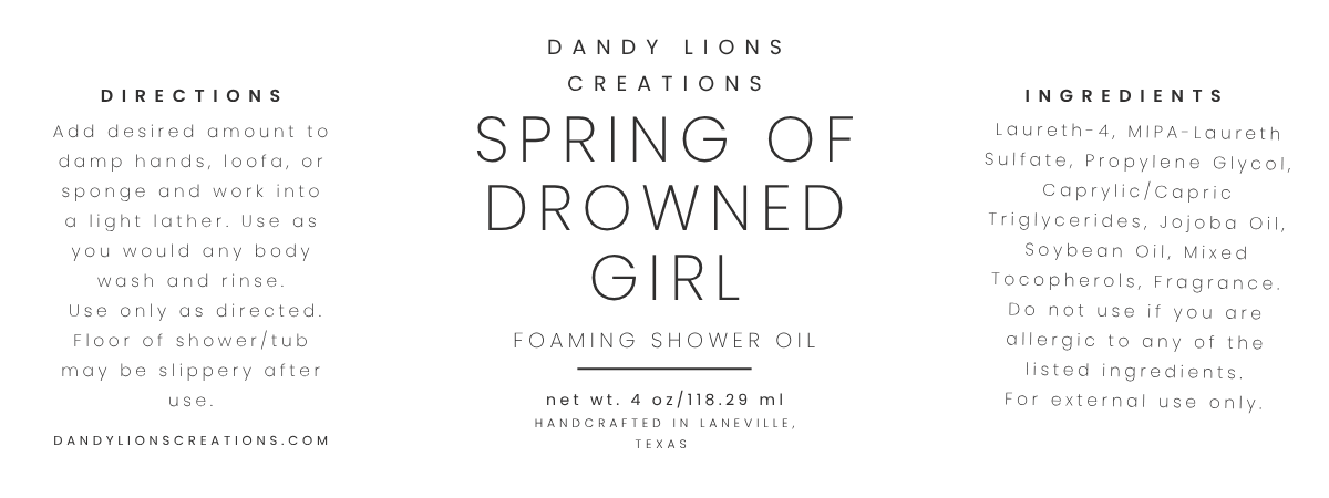 Spring of foaming shower oil
