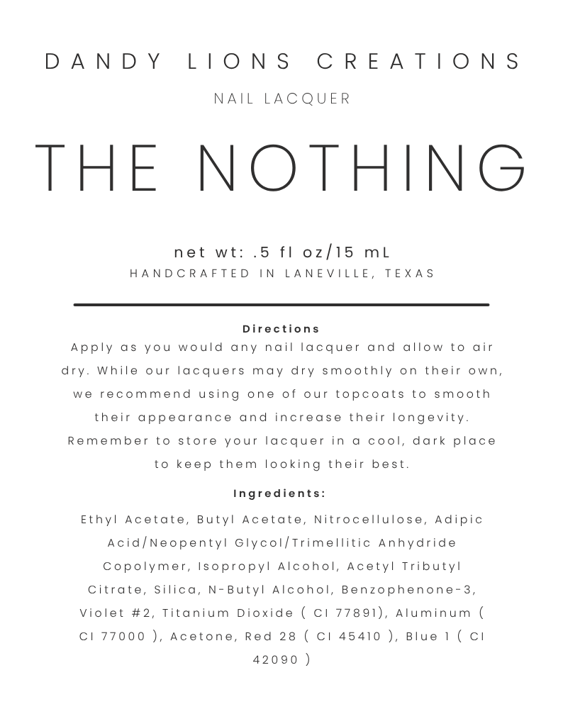 Nothing nail lacquer