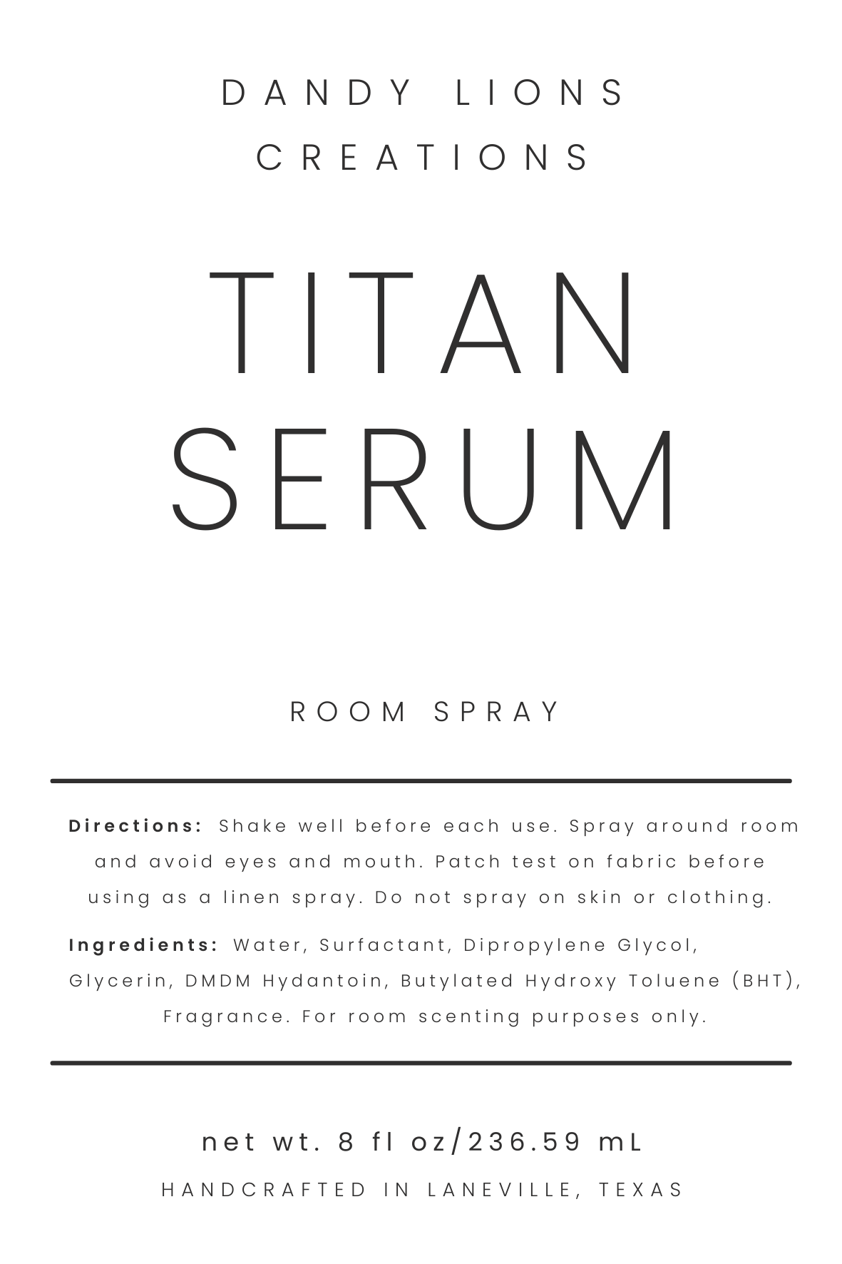 Serum room spray