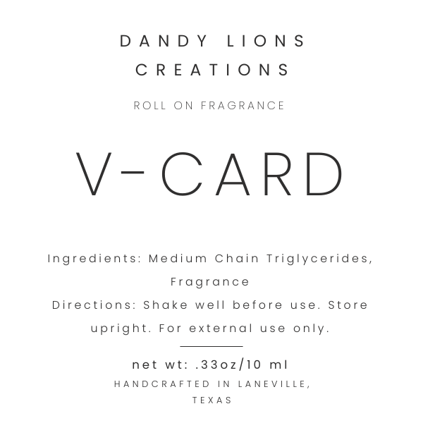 V-Card roll on fragrance