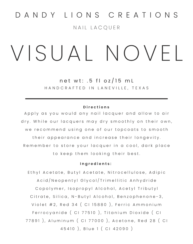 Visual Novel nail lacquer