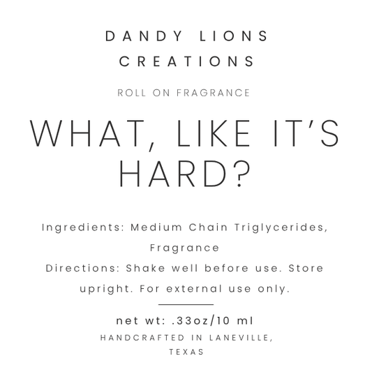 Like It's Hard roll on fragrance