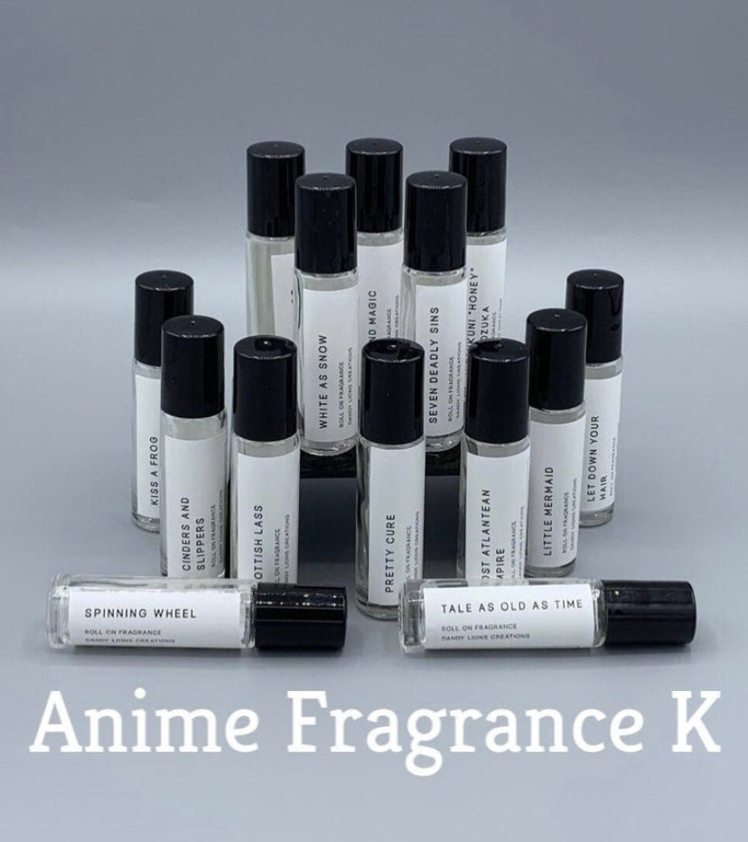 Anime Fragrances K roll on fragrance collection